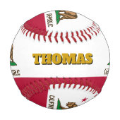 カリフォルニア州旗モノグラム/野球ボール 野球ボール (正面)