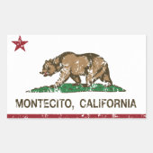 カリフォルニア州旗モンテシト 長方形シール (正面)