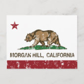 カリフォルニア州旗モーガンヒル ポストカード (正面)