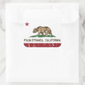 カリフォルニア州旗ヤシ春 スクエアシール (バッグ)