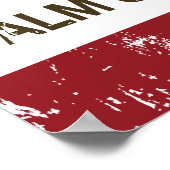 カリフォルニア州旗ヤシ春 ポスター (角)