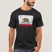 カリフォルニア州旗ユニークデザイン Tシャツ (正面)