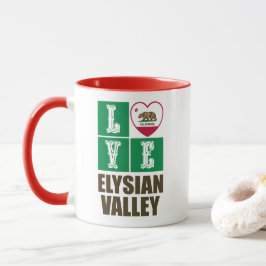 カリフォルニア州旗ラブエリシアン谷 マグカップ
