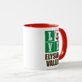 カリフォルニア州旗ラブエリシアン谷 マグカップ (正面右)