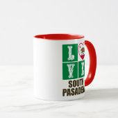 カリフォルニア州旗ラブサウス・パサデナ マグカップ (正面右)