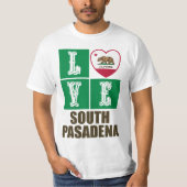 カリフォルニア州旗ラブサウス・パサデナ Tシャツ (正面)