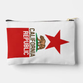 カリフォルニア州旗ラージスターデザイン アクセサリーポーチ (裏面)