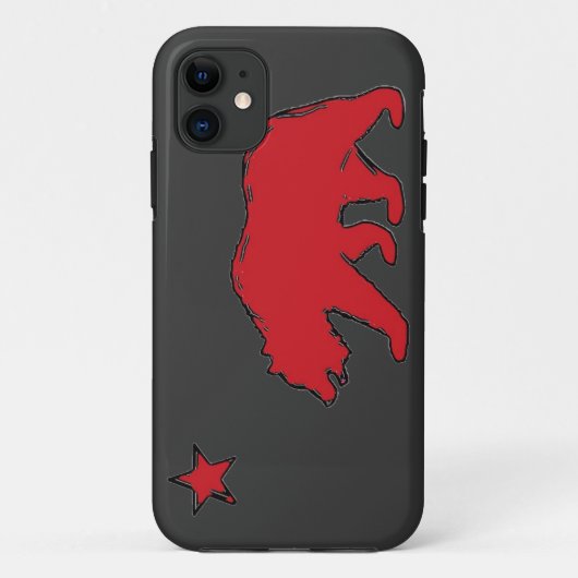 カリフォルニア州旗レッドグレーベアiphone 5ケース Case-Mate iPhoneケース (裏面)