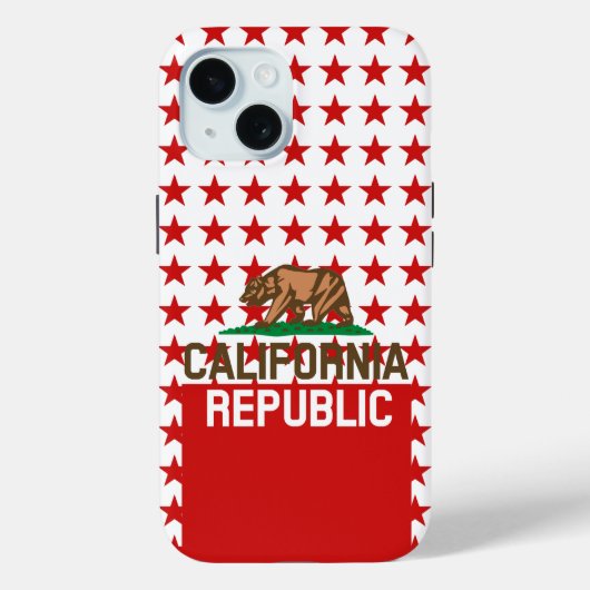 カリフォルニア州旗レッドスターデザイン Case-Mate iPhoneケース (裏面)