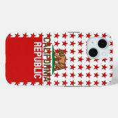 カリフォルニア州旗レッドスターデザイン Case-Mate iPhoneケース (裏面 (横))