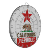 カリフォルニア州旗レッドスター ダーツボード (正面左)