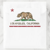 カリフォルニア州旗ロサンジェルス動揺して 長方形シール (バッグ)
