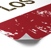 カリフォルニア州旗ロス・ガトス ポスター (角)