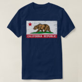 カリフォルニア州旗動揺してデザインC Tシャツ (デザイン正面)