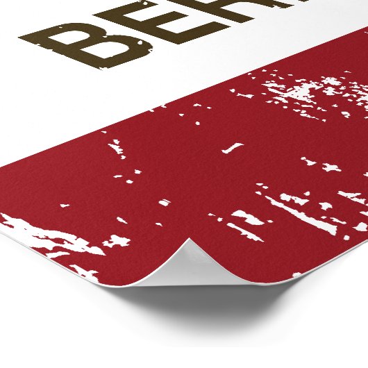 カリフォルニア州旗動揺して幕 ポスター (角)