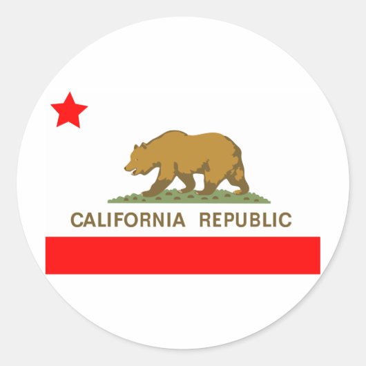 カリフォルニア州旗州 ラウンドシール (正面)