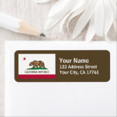 カリフォルニア州旗差出人住所ラベル ラベル (インサイチュ)