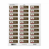 カリフォルニア州旗差出人住所ラベル ラベル (フルシート)