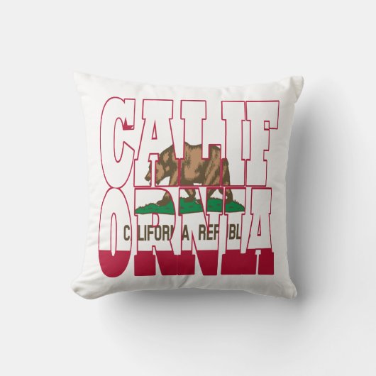 カリフォルニア州旗文字 クッション (正面)