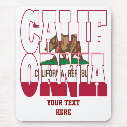 カリフォルニア州旗文字 マウスパッド (正面)