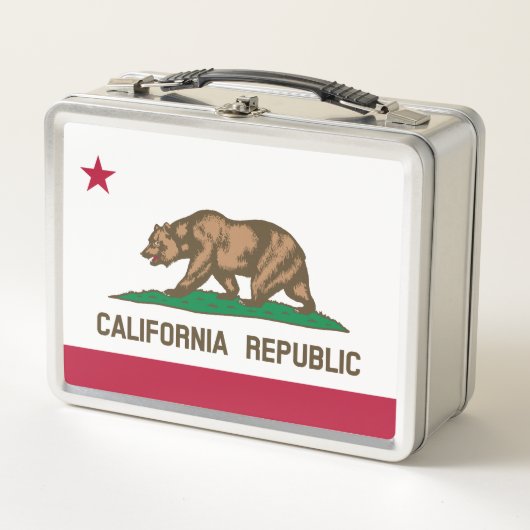 カリフォルニア州旗金属弁当箱 メタルランチボックス (正面)