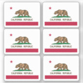 カリフォルニア州旗、アメリカ州旗 シール (正面)