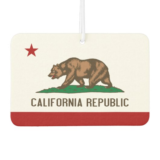 カリフォルニア州旗 – カーエアーフレッシュナー (正面)