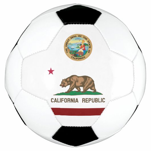 カリフォルニア州旗 サッカーボール (正面)