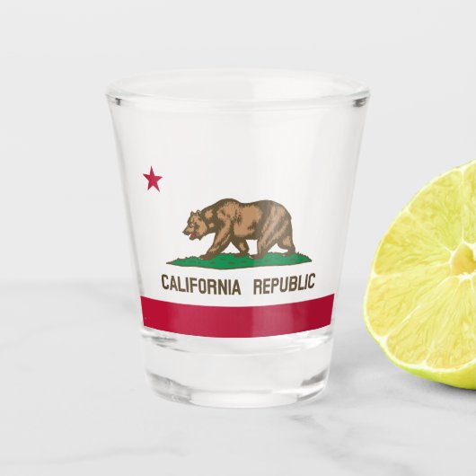 カリフォルニア州旗 ショットグラス (正面)
