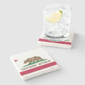 カリフォルニア州旗 ストーンコースター (横)