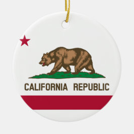 カリフォルニア州旗 セラミックオーナメント