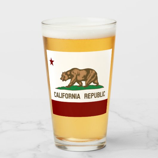 カリフォルニア州旗 タンブラーグラス (ドリンク正面)