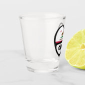 カリフォルニア州旗、ハートショットグラスのCA州旗 ショットグラス (左)