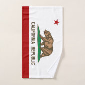 カリフォルニア州旗 バスタオルセット (ハンドタオル)