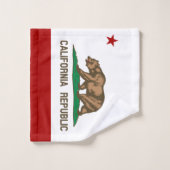 カリフォルニア州旗 バスタオルセット (ウォッシュタオル)