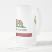 カリフォルニア州旗 フロストグラスビールジョッキ (正面右)