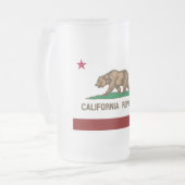 カリフォルニア州旗 フロストグラスビールジョッキ (正面左)