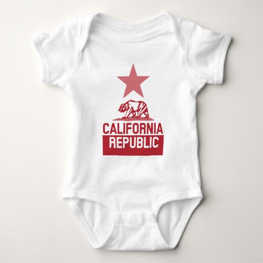 カリフォルニア州旗 ベビーボディスーツ (正面)