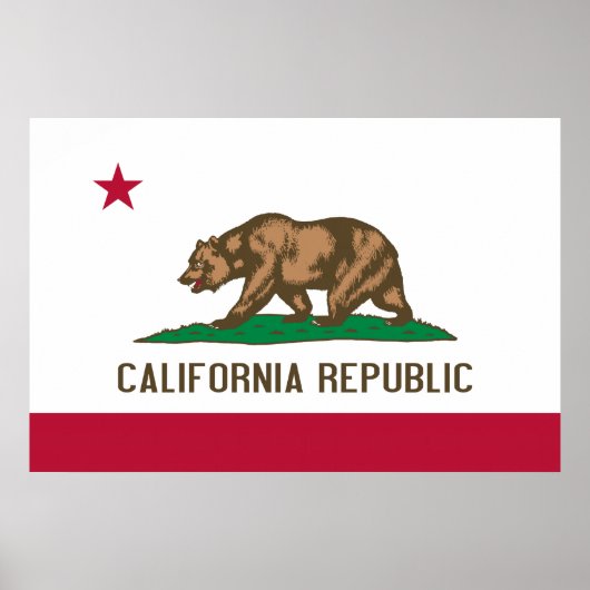 カリフォルニア州旗 ポスター (正面)