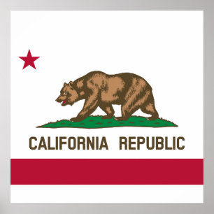 カリフォルニア州旗 ポスター