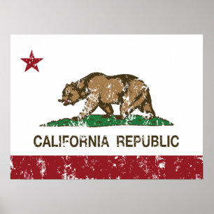カリフォルニア州旗 ポスター