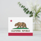 カリフォルニア州旗 ポストカード (スタンド正面)