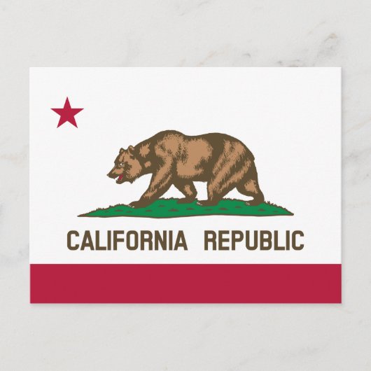 カリフォルニア州旗 ポストカード (正面)