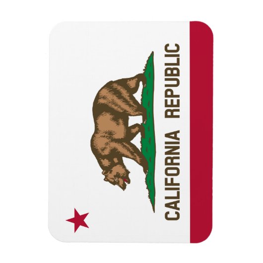 カリフォルニア州旗 マグネット (縦)