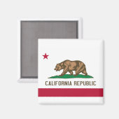 カリフォルニア州旗 マグネット (正面/裏面)