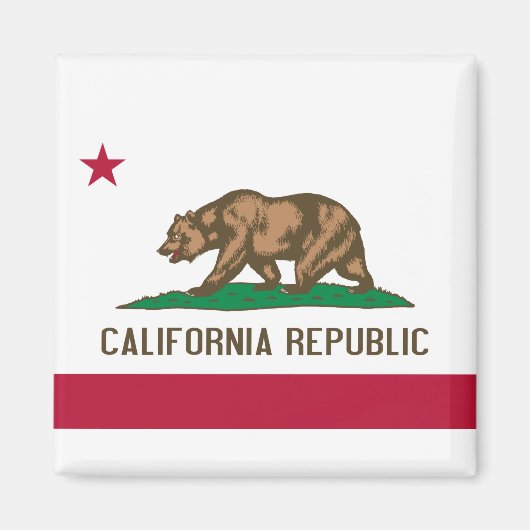 カリフォルニア州旗 マグネット (正面)