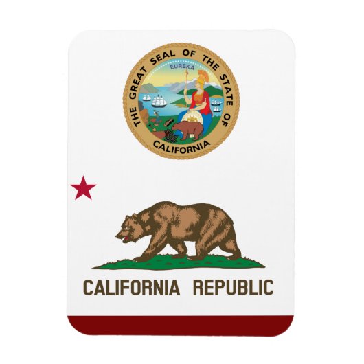 カリフォルニア州旗 マグネット (縦)