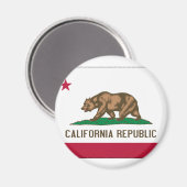 カリフォルニア州旗 マグネット (正面/裏面)