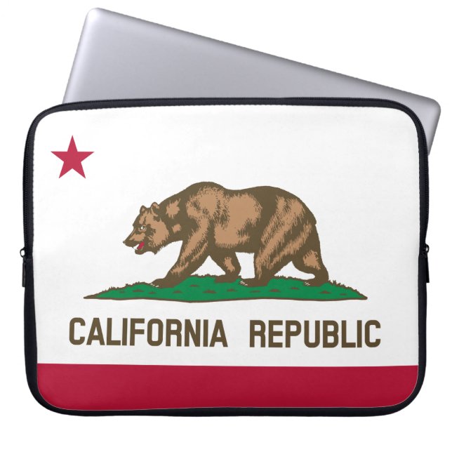 カリフォルニア州旗 ラップトップスリーブ (正面)