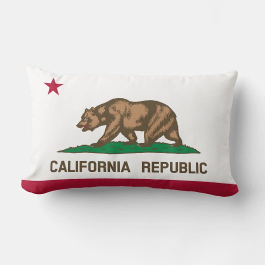 カリフォルニア州旗 ランバークッション (正面)
